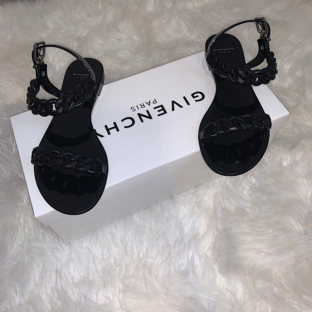 Givenchy chain link jelly sandals